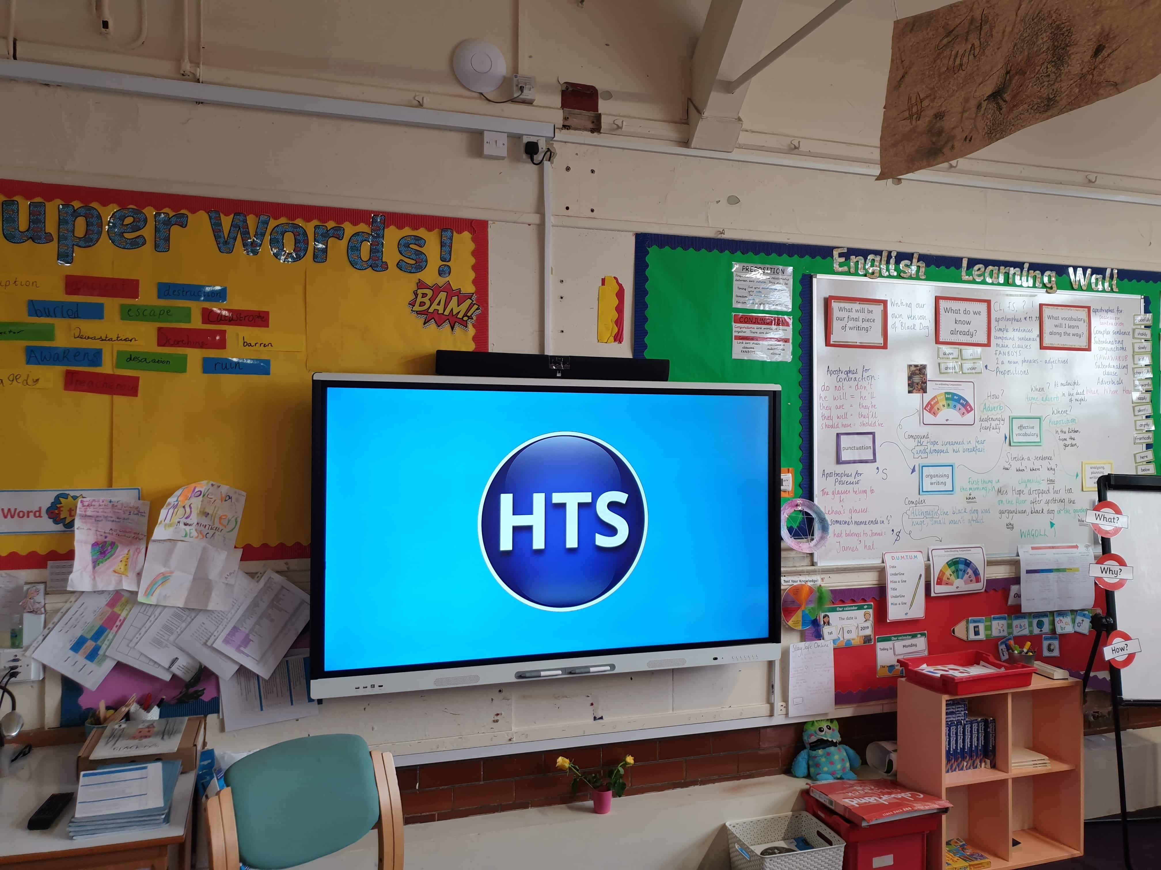 Interactive display in a school